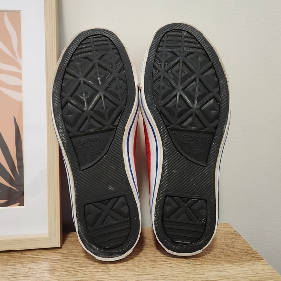 Size 7 37.5 CONVERSE Red Shoreline Low Top Sneakers Stretch Elastic RRP $120 - Picture 8 of 10